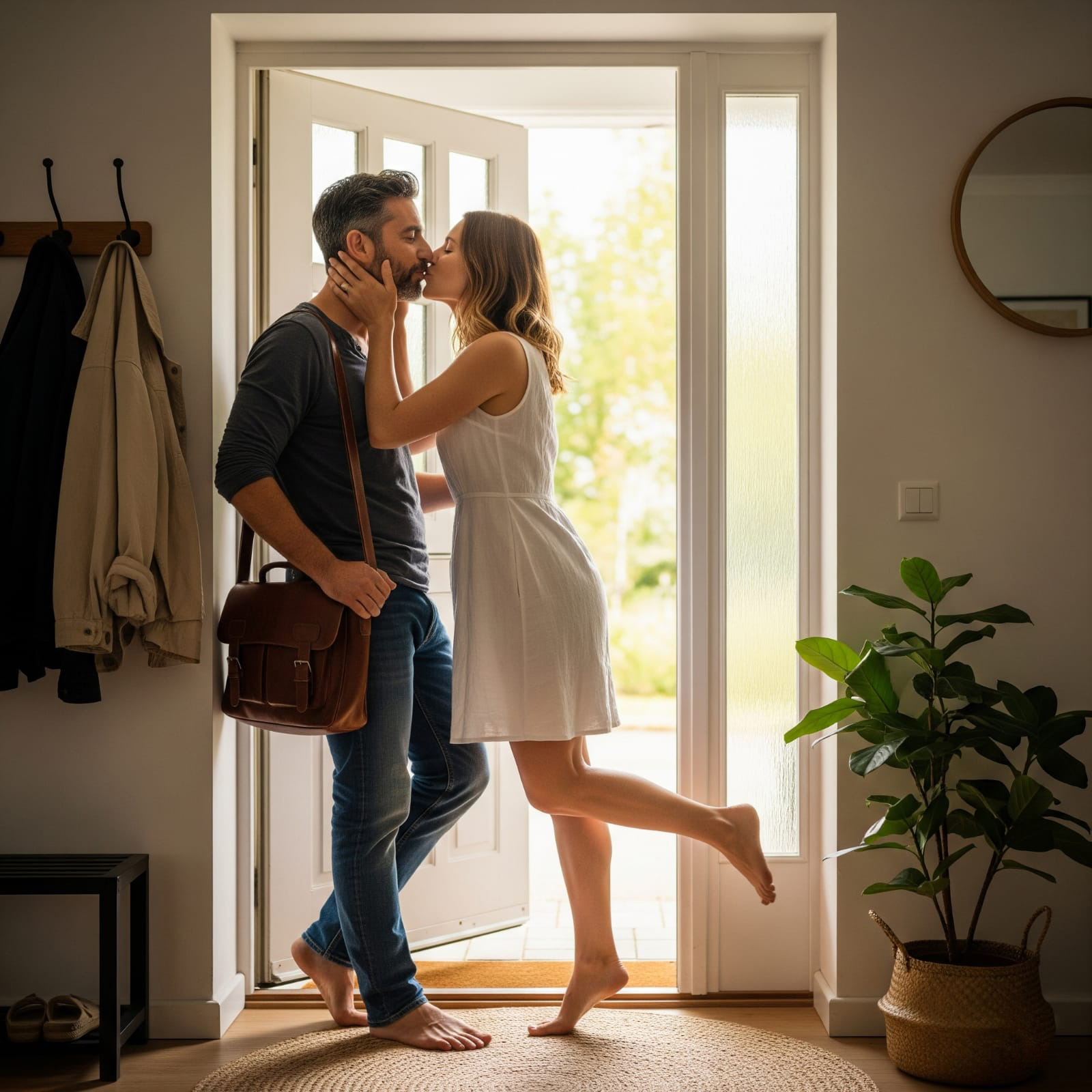 Bacio sulla porta